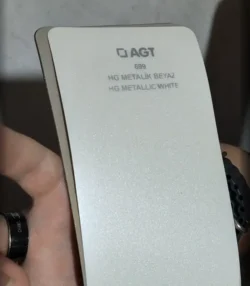 ورق امدیاف AGT گروه 3 هایگلاس طرح سفید متالیک کد 699