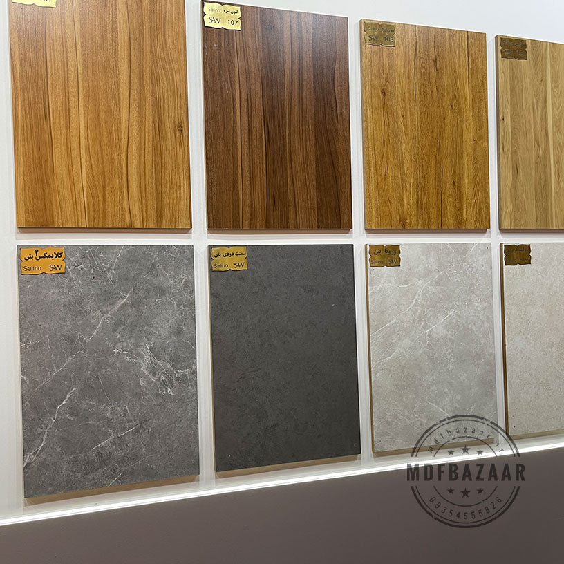 MDF طرح سون اوک - لیون تیره - لیون روشن